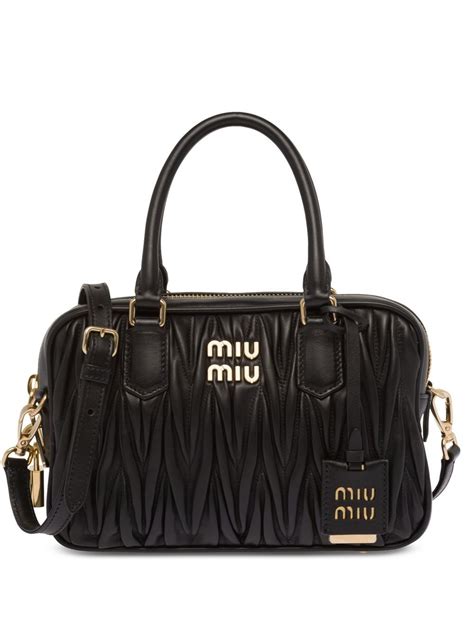 miu miu leather tote bag|farfetch miu michael bags.